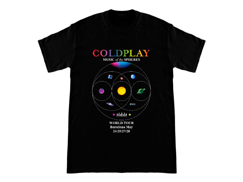 Camiseta mujer Coldplay World Tour 2023