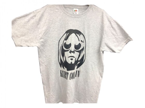 Camiseta Nirvana Kurt Cobain Gris 