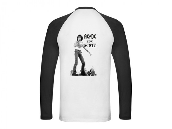 Camiseta beisbol manga larga AC/DC Bon Scott