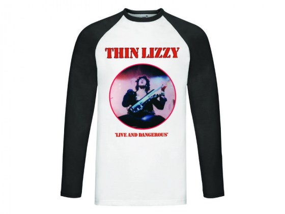 camiseta blanca manga larga Thin Lizzy Live and Dangerous