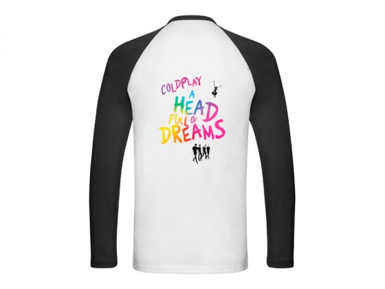 Camiseta manga larga tipo beisbol de Coldplay - A head full of dreams