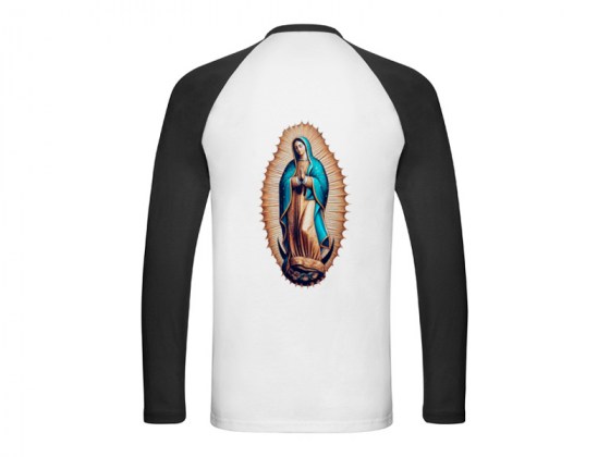 Camiseta manga larga beisbol Virgen de Guadalupe