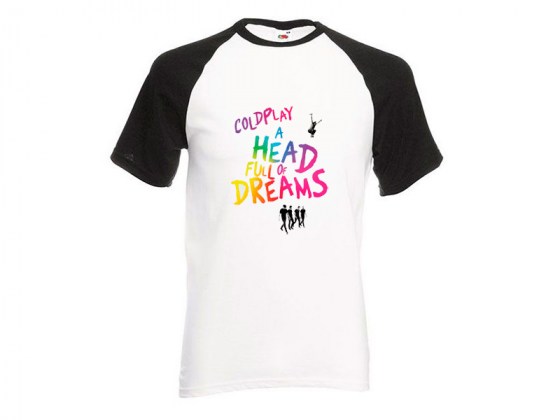 Camiseta tipo beisbol de Coldplay - A head full of dreams
