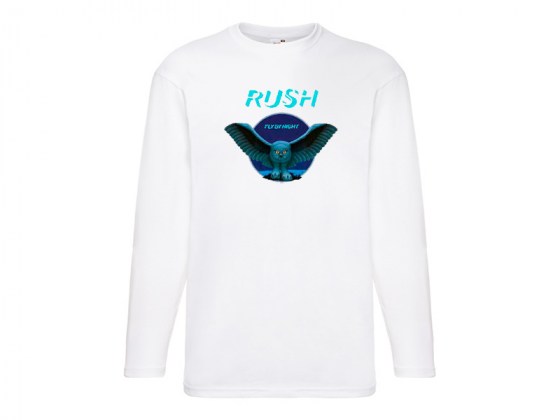 Camiseta blanca de manga larga Rush - Fly By Night