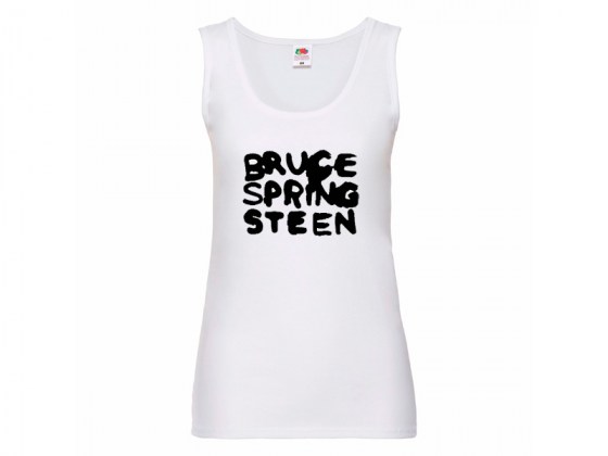 Camiseta blanca de tirantes para mujer de Bruce Springsteen