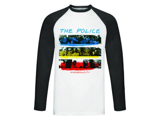 Camiseta Police - Synchronicity - manga larga beisbol