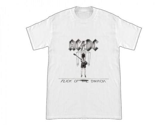 Camiseta de Mujer AC/DC Flick Of The Switch Blanca