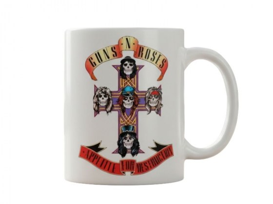 Taza Guns N' Roses - Appetite for Destruction - blanca