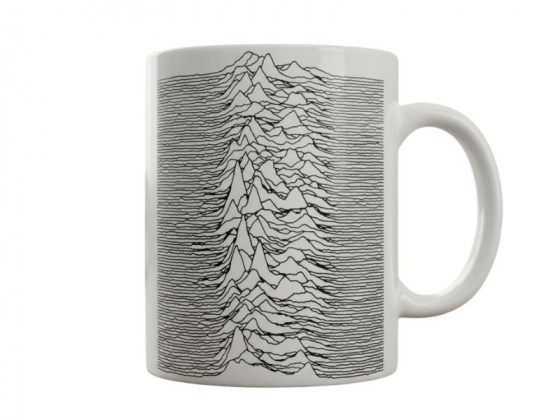 Taza Joy Division - Unknown Pleasures - blanca  sin letras