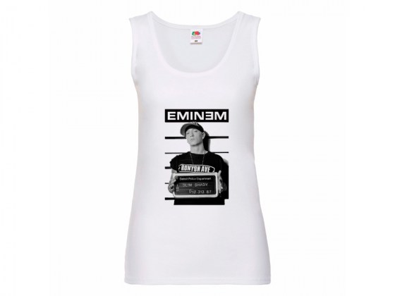 Camiseta Eminem tirantes mujer blanca