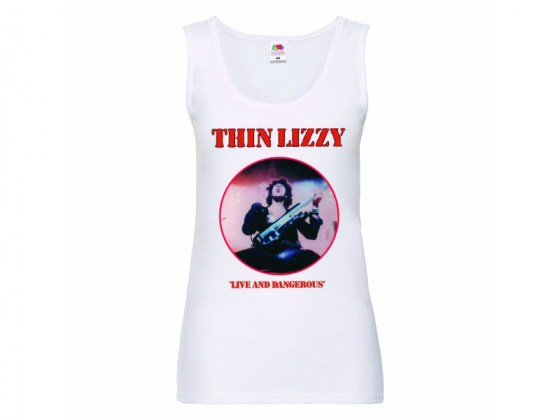 camiseta tirantes blanca mujer Thin Lizzy Live and Dangerous